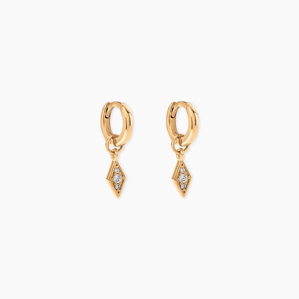 Cr&eacute;oles Leoda Plaqu&eacute; Or Jaune Oxyde De Zirconium - Boucles d'oreilles pampille Femme | Marc Orian