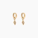 Cr&eacute;oles Leoda Plaqu&eacute; Or Jaune Oxyde De Zirconium - Boucles d'oreilles pampille Femme | Marc Orian