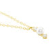 Collier Or Jaune Audrea Perle De Culture Oxydes De Zirconium - Colliers avec pierres Enfant | Marc Orian