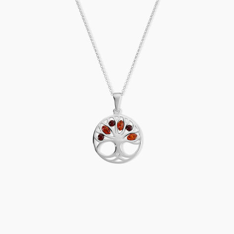 Collier Argent Blanc Odaya Ambre - Colliers avec pierres Femme | Marc Orian