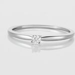 Bague Solitaire Or Blanc Flora Diamant - Solitaires Femme | Marc Orian