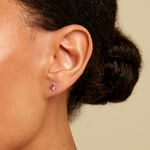 Boucles D'Oreilles Puces Poem Argent Jaune Tourmaline Oxyde De Zirconium - Puces Femme | Marc Orian