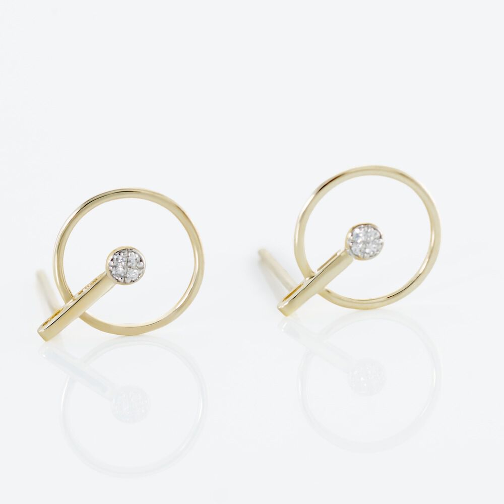 Boucles D'oreilles Or Jaune Adrienn Diamants -  Femme | Marc Orian