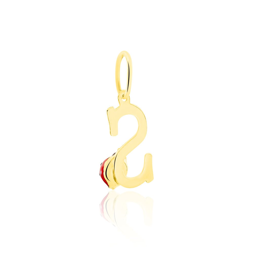 Pendentif Helidie Coccinelle Lettre Or Jaune - Pendentifs Enfant | Marc Orian
