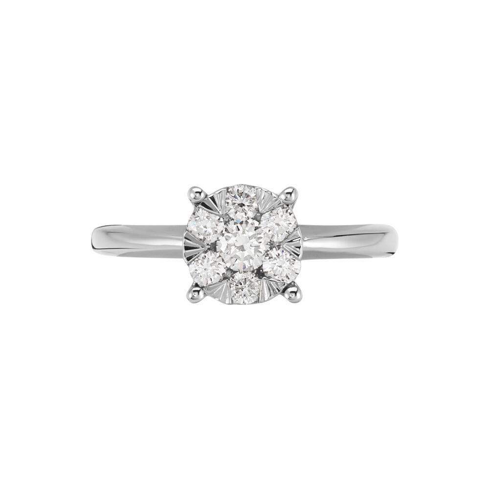 Bague Solitaire Or Blanc Dream Diamants - Parures de mariage Femme | Marc Orian
