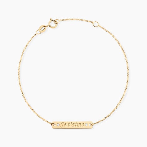 Bracelet Or Jaune Morrigaine Oxydes De Zirconium - Bracelets cha&icirc;nes Femme | Marc Orian