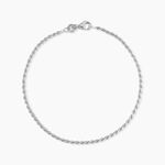 Bracelet Cacilda Maille Corde Argent Blanc - Bracelets fantaisie Femme | Marc Orian