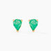 Boucles D'oreilles Puces Or Jaune Isador Emeraude - Boucles d'oreilles mariage Femme | Marc Orian