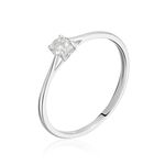 Bague Solitaire Or Blanc Solenia Diamant - Parures de mariage Femme | Marc Orian