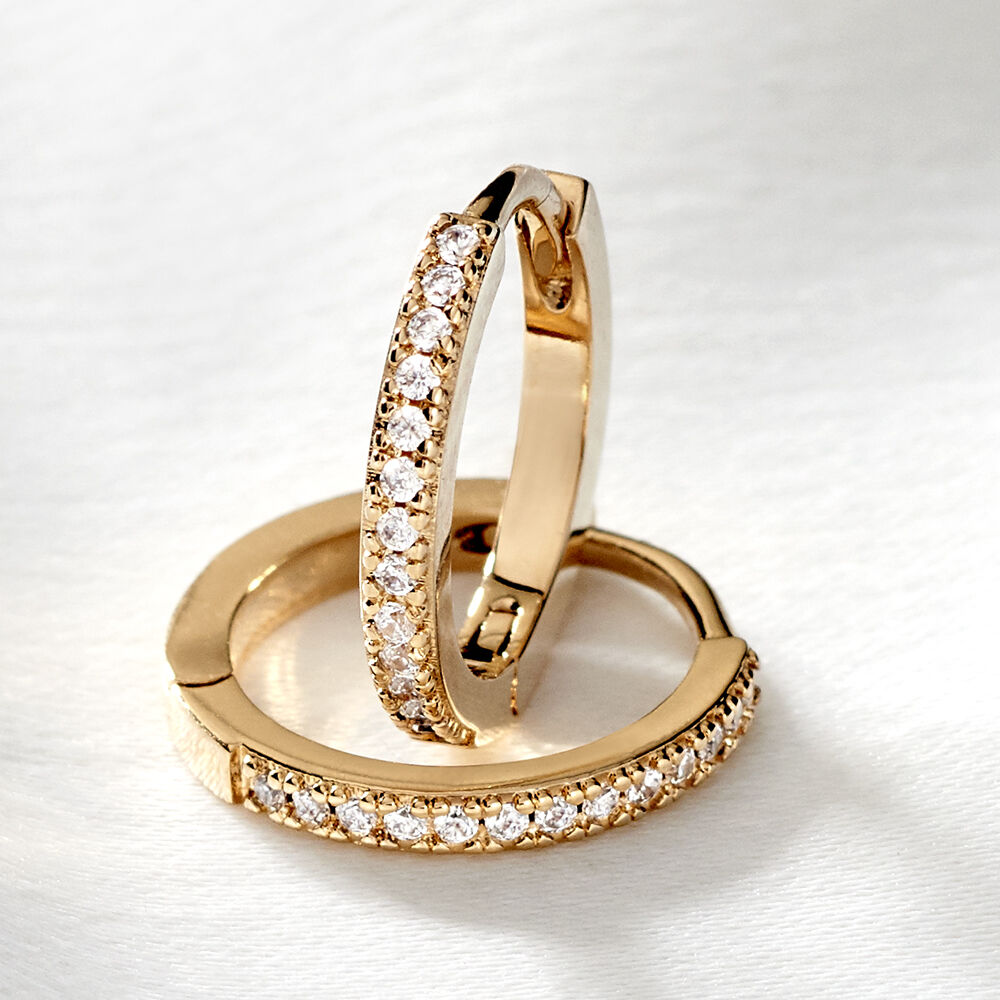 Cr&eacute;oles Kalinda Plaqu&eacute; Or Jaune Oxyde De Zirconium - Cr&eacute;oles Femme | Marc Orian