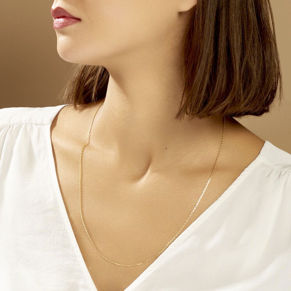 Chaîne Igoa Maille Forçat Diamantee Or Jaune - Chaines Femme | Marc Orian