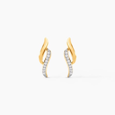 Boucles D'oreilles Puces Callum Or Jaune Diamant - Pendantes Femme | Marc Orian