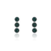Boucles D'oreilles Puces Kasey Argent Blanc Oxyde De Zirconium