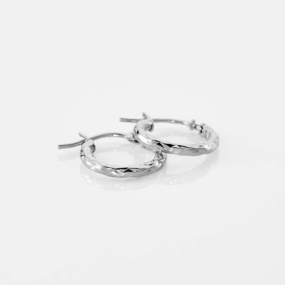 Cr&eacute;oles Cayla Or Blanc - Cr&eacute;oles Femme | Marc Orian