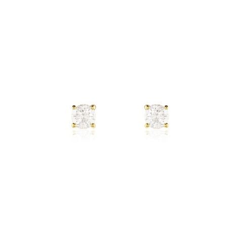 Boucles D'oreilles Puces Aphrodite Or Jaune Diamant - Puces Famille | Marc Orian