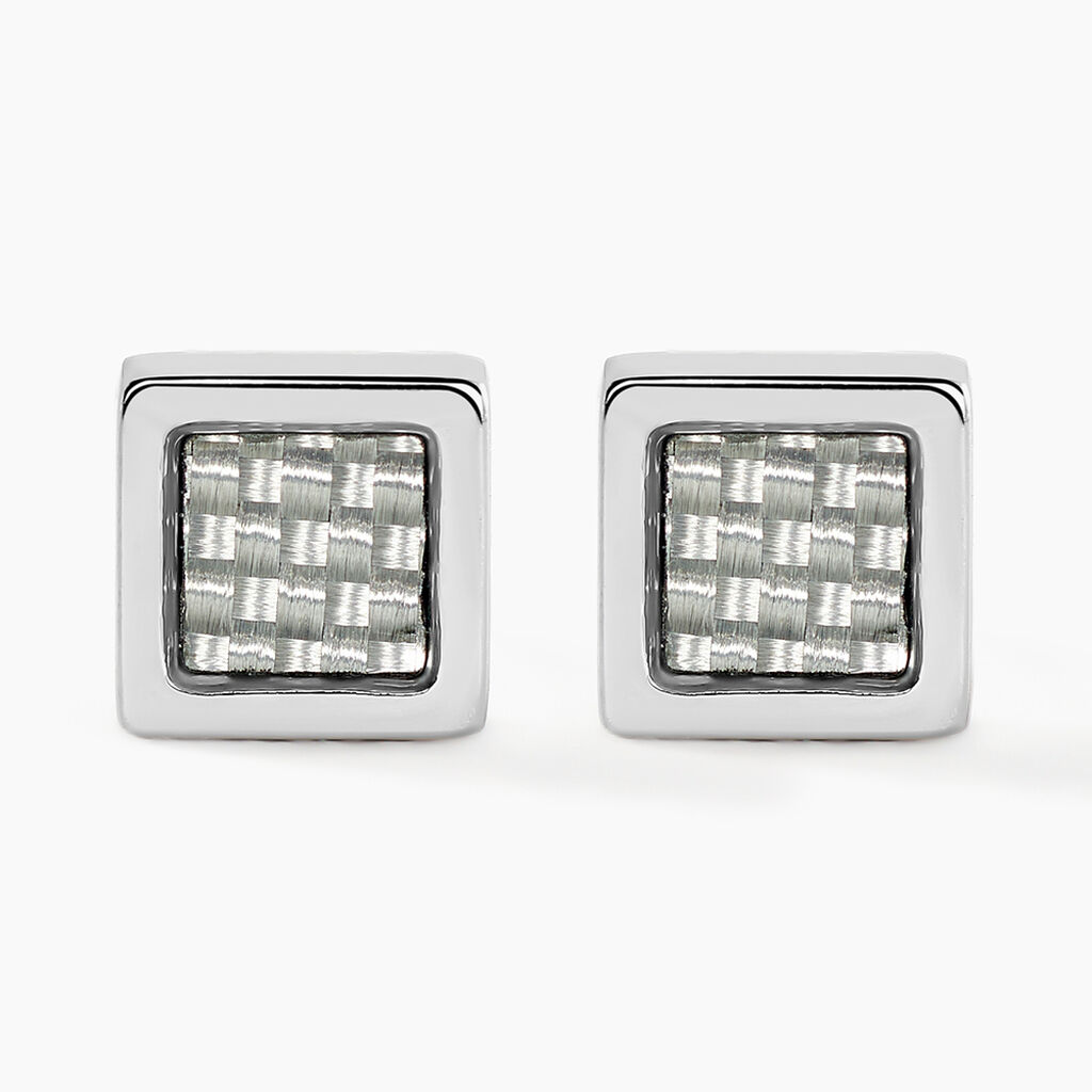 Boucles D'oreilles Puces Phebus Him Acier Argenté - Puces Homme | Marc Orian