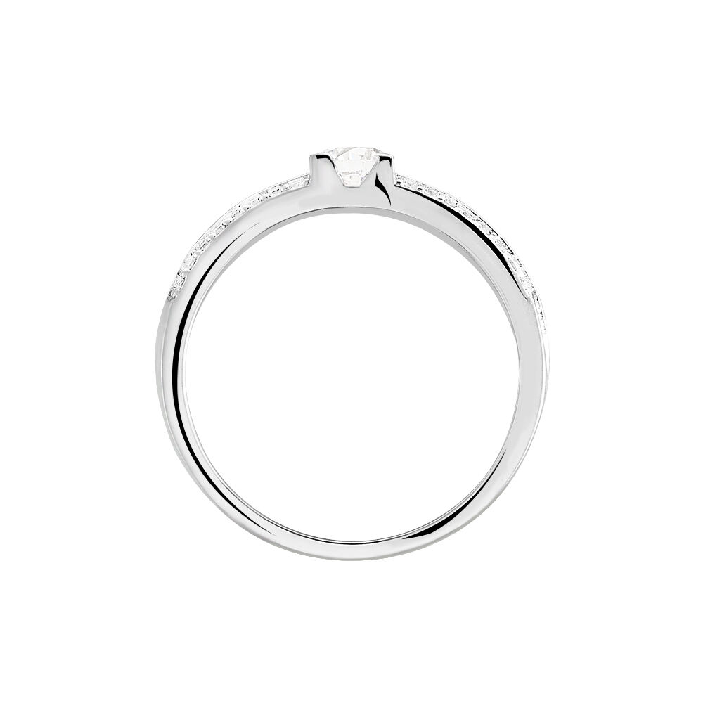 Bague Solitaire Maevane Argent Blanc Oxyde De Zirconium - Solitaires Femme | Marc Orian
