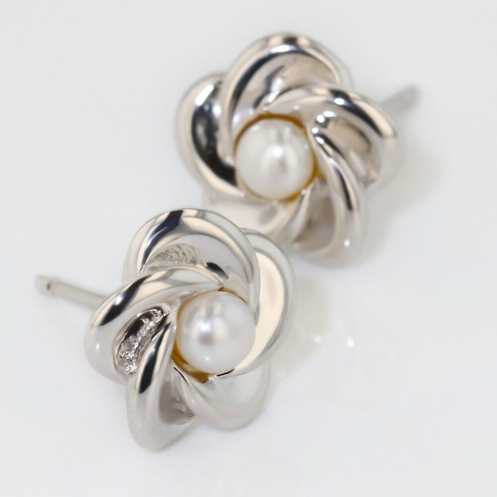 Boucles D'oreilles Puces Kanani Argent Blanc Perle De Culture - Puces Femme | Marc Orian