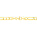 Collier Or Jaune Maille Alternée 1/3