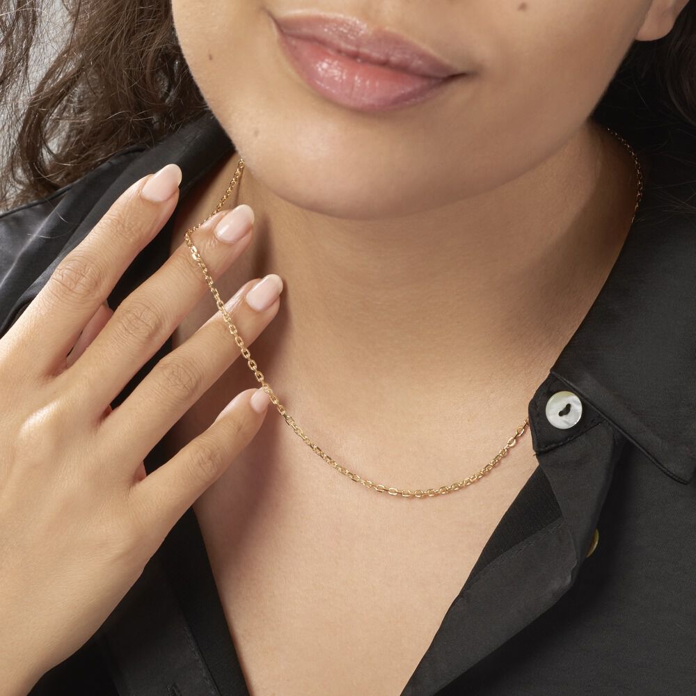 Chaîne Igoa Maille Forçat Diamantee Or Jaune - Chaines Femme | Marc Orian