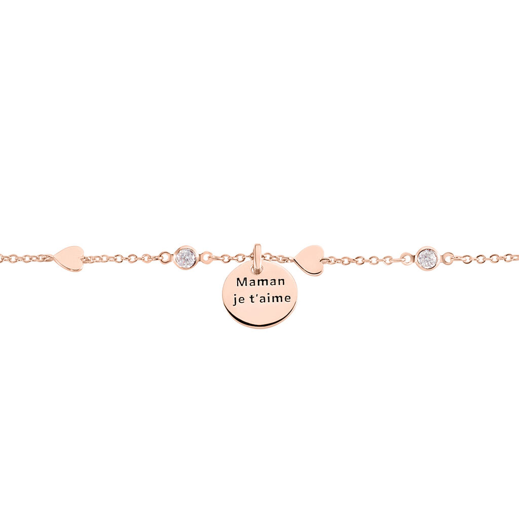 Bracelet Nueva Argent Rose Oxyde De Zirconium - Bracelets chaînes Femme | Marc Orian