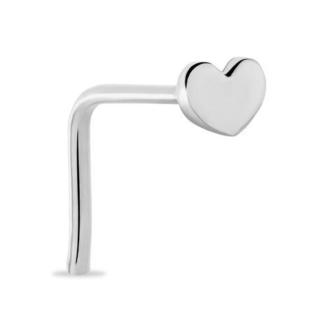 Piercing De Nez Deodate Coeur Or Blanc - Piercing Nez Femme | Marc Orian