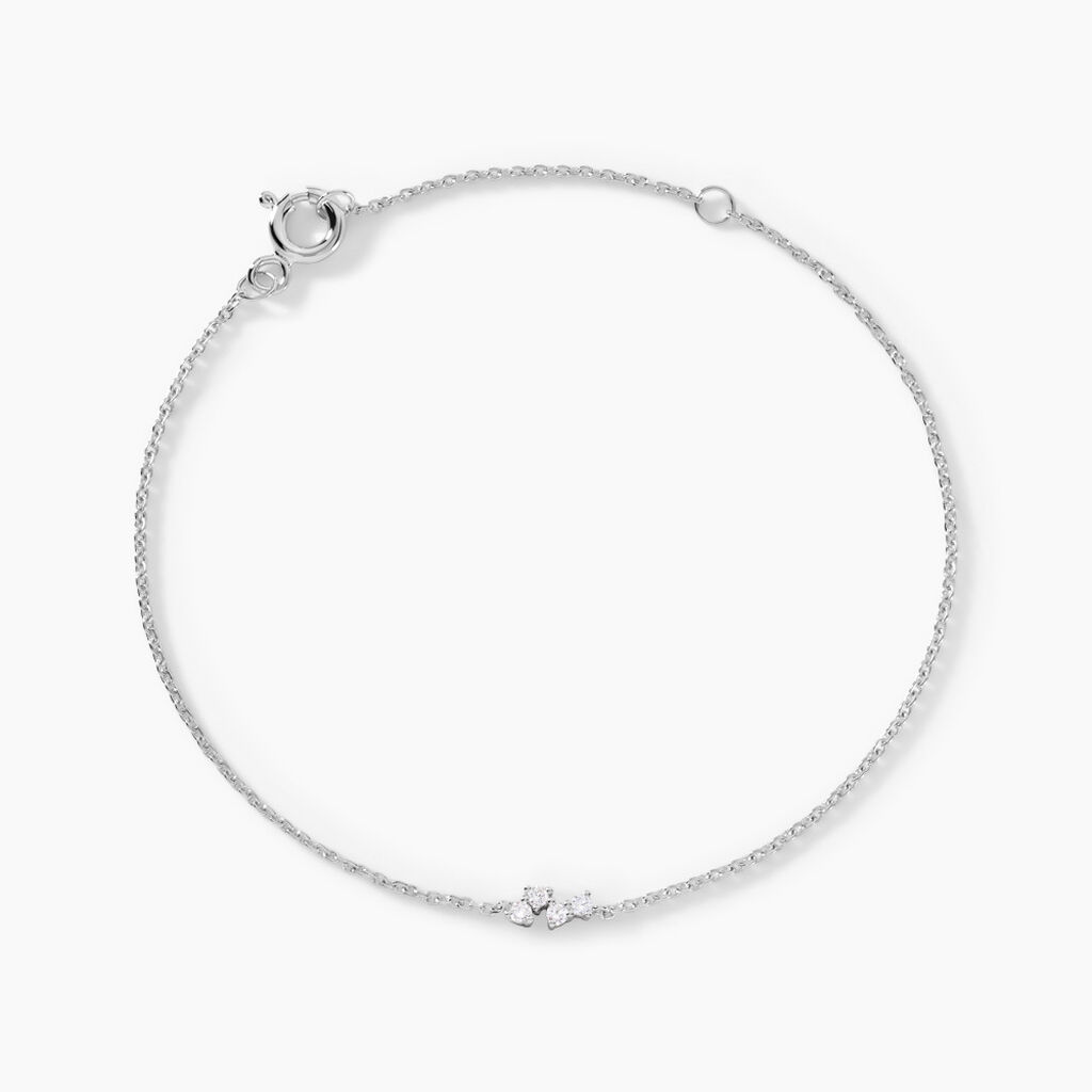 Bracelet Celma Argent Blanc Diamant Synthétique - Bracelets chaînes Femme | Marc Orian