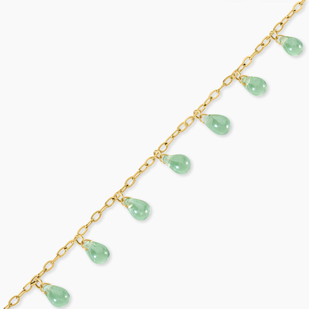 Bracelet Ouna Acier Jaune Pierre De Synthese - Bracelets chaînes Femme | Marc Orian