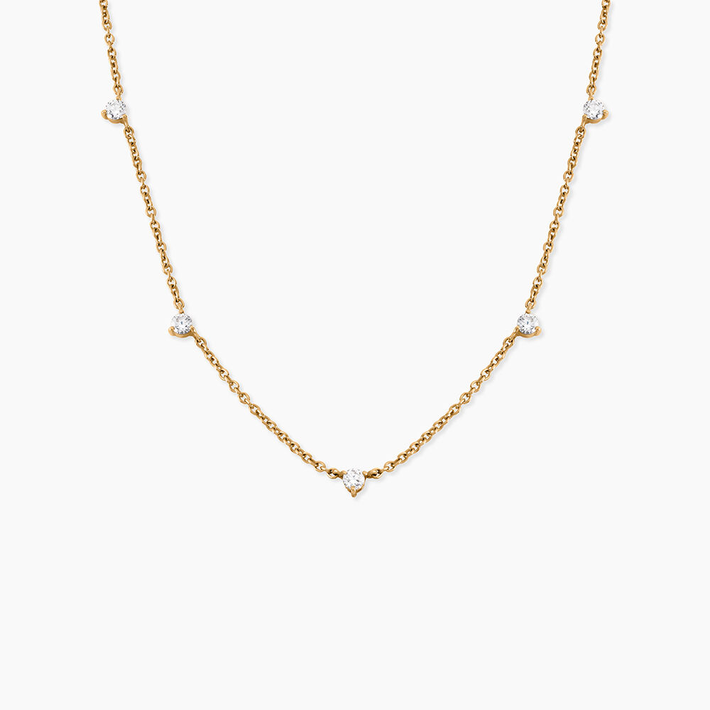 Collier Gasparine Plaqu&eacute; Or Jaune Oxyde De Zirconium - Colliers avec pierres Femme | Marc Orian