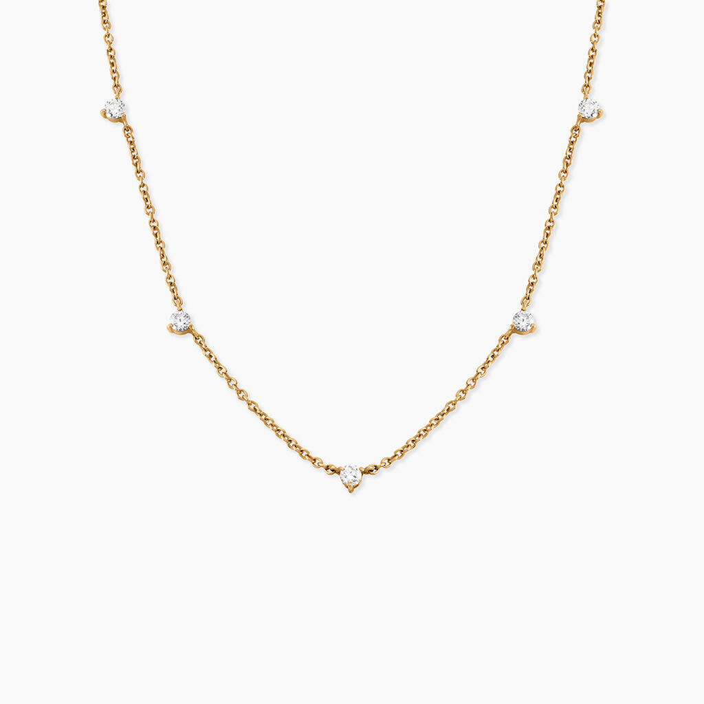 Collier Gasparine Plaqu&eacute; Or Jaune Oxyde De Zirconium - Colliers avec pierres Femme | Marc Orian