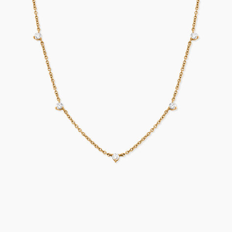 Collier Gasparine Plaqu&eacute; Or Jaune Oxyde De Zirconium - Colliers avec pierres Femme | Marc Orian
