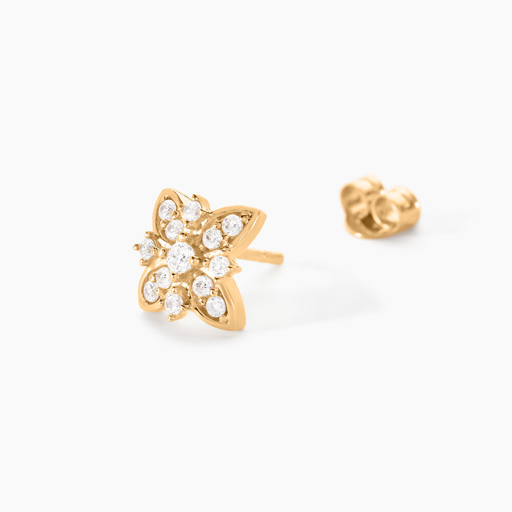 Boucles D'oreilles Puces Vaiana Plaqu&eacute; Or Jaune Oxyde De Zirconium - Puces Femme | Marc Orian