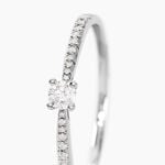 Bague Solitaire Hemera Or Blanc Diamant - Solitaires Femme | Marc Orian