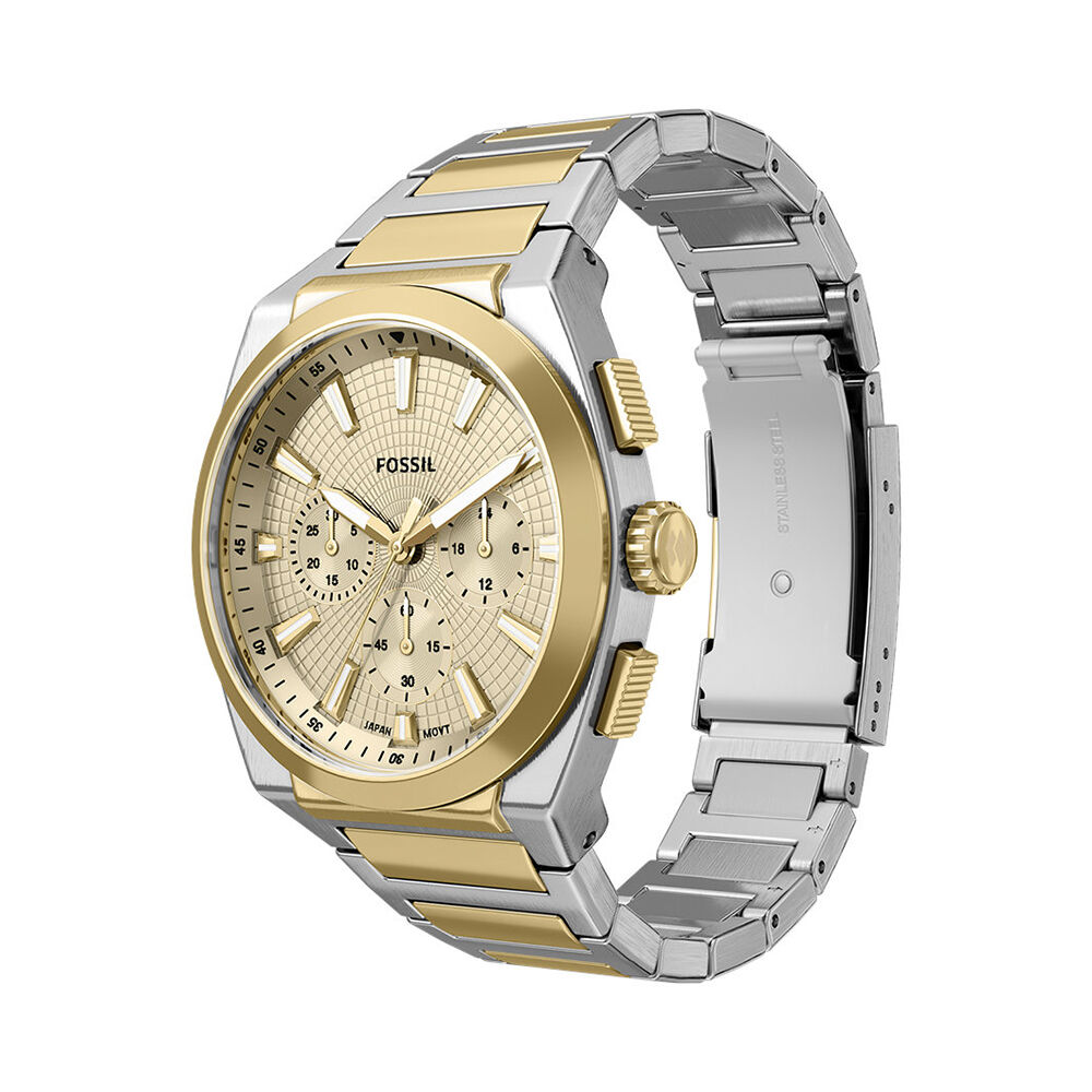 Montre Fossil Everett Chrono Dor&eacute; - Montres &eacute;tanches Homme | Marc Orian