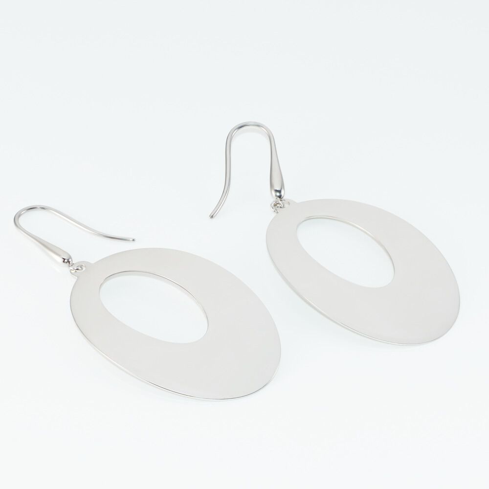 Boucles D'oreilles Pendantes Hilarius Acier Blanc - Pendantes Femme | Marc Orian