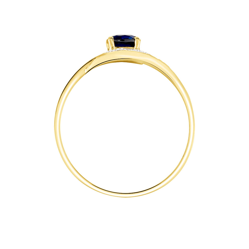 Bague Sagesse Or Jaune Saphir Et Diamant - Solitaires Femme | Marc Orian