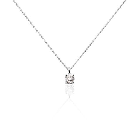 Collier Alexandra Or Blanc Diamant - Colliers solitaires Femme | Marc Orian