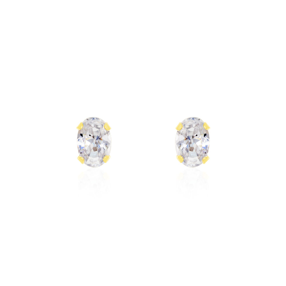 Boucles D'oreilles Puces Elea Or Jaune Oxyde - Puces Femme | Marc Orian