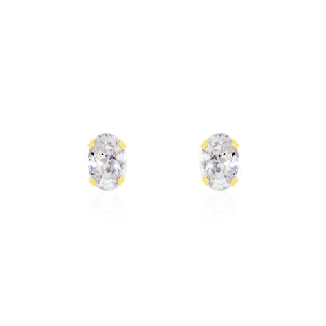 Boucles D'oreilles Puces Elea Or Jaune Oxyde - Puces Femme | Marc Orian
