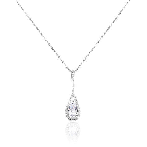 Collier Elorah Argent Blanc Oxyde De Zirconium - Colliers avec pierres Femme | Marc Orian