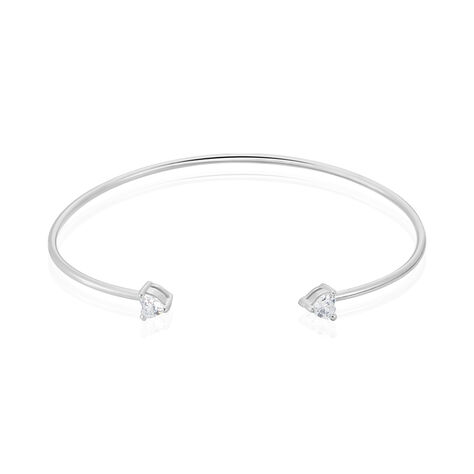 Bracelet Jonc Andriana Argent Blanc Oxyde De Zirconium - Bracelets fantaisie Femme | Marc Orian