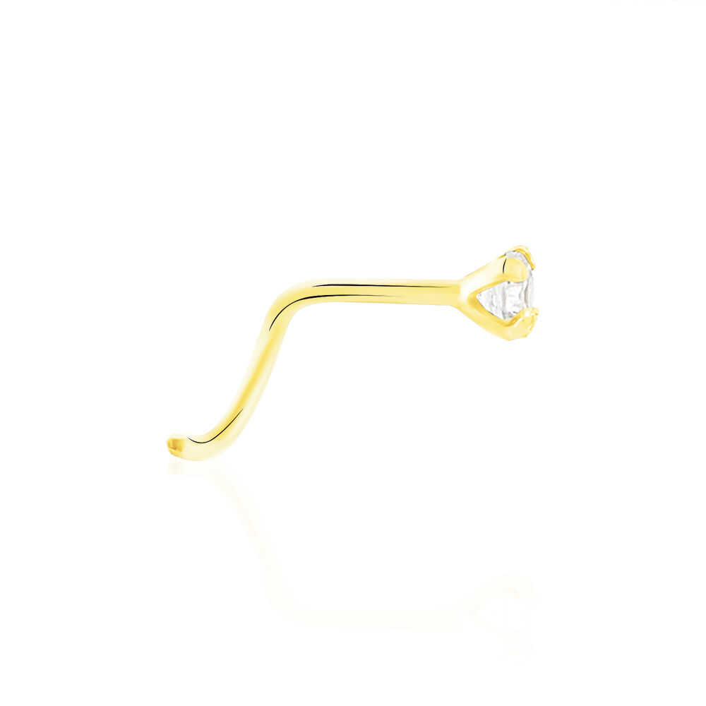 Piercing De Nez Fethi Serti Griffe Or Jaune Oxyde De Zirconium - Piercing Nez Femme | Marc Orian