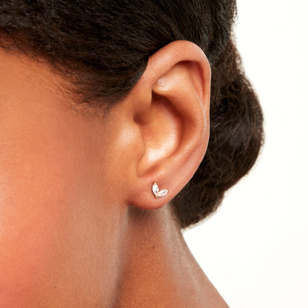Boucles D'Oreillesucles D'Oreilles D&eacute;pareill&eacute;es Balazs Or Jaune Oxyde De Zirconium - Boucles d'oreilles ete Femme | Marc Orian