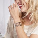 Bracelet Jonc Graphik Line Acier Blanc - Bijoux fantaisie Femme | Marc Orian