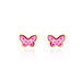 Boucles D'oreilles Puces Sulivia Papillon Or Jaune
