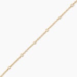 Bracelet Modestie Argent Dor&eacute; A L'Or 750/1000 Oxyde De Zirconium - Bracelets cha&icirc;nes Femme | Marc Orian