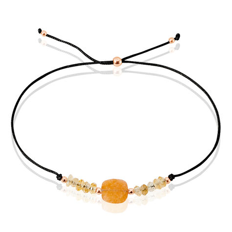 Bracelet Abinaya Argent Rose Citrine - Bracelets cordons Femme | Marc Orian