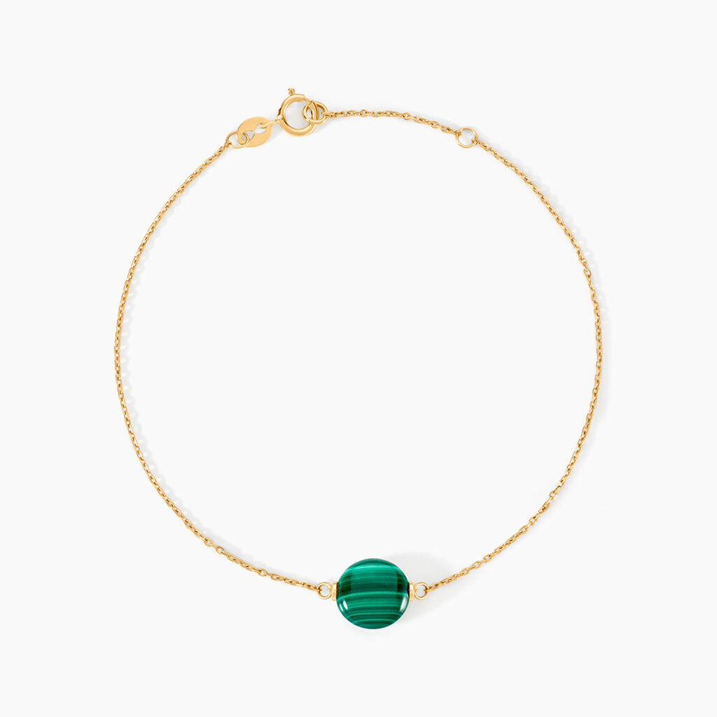 Bracelet Hege Or Jaune Malachite - Bracelets cha&icirc;nes Femme | Marc Orian