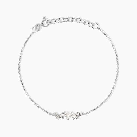 Bracelet Cora Argent Blanc Oxyde De Zirconium - Bracelets fantaisie Femme | Marc Orian
