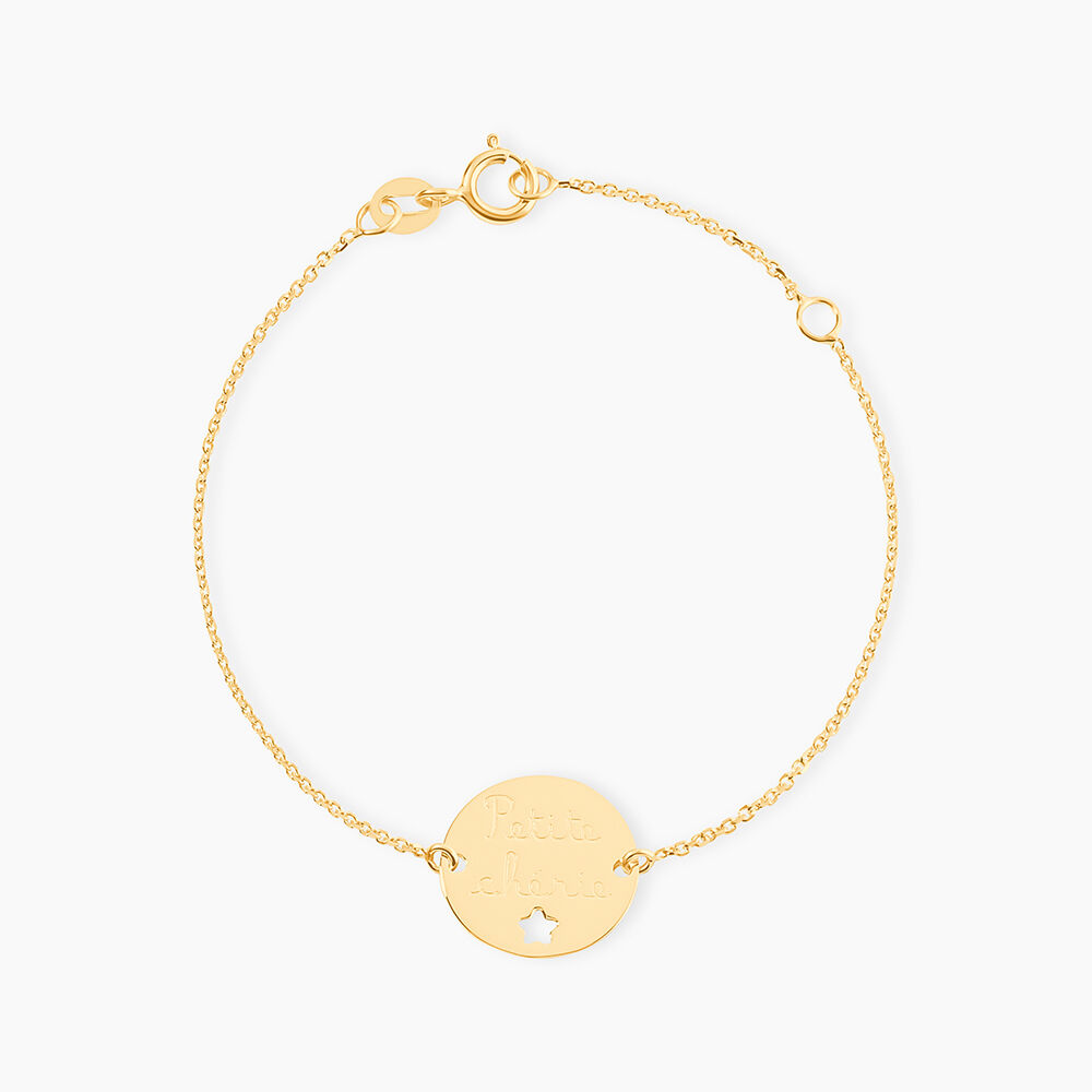 Bracelet Benedicte Message Or Jaune - Bracelets Medailles Enfant | Marc Orian